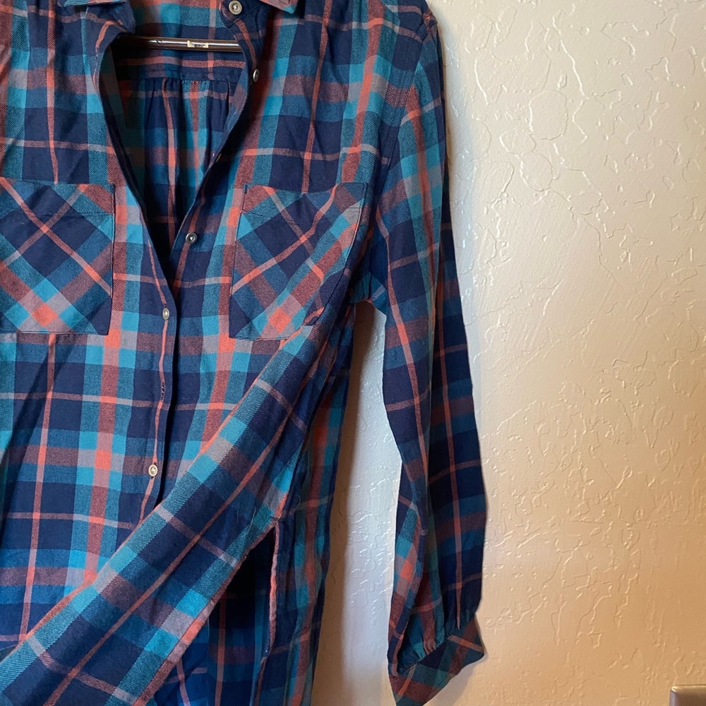 Prana Multicolor Plaid Shirt